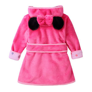 Winter Warm Kids <b>Robe</b> <b>Hooded</b> Pajamas Flannel Boy Girl Bathrobe Cartoon Sleepwear Nightgown Child Clothes - Product Image 2
