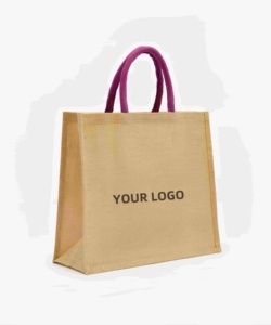 Sac fourre-tout tendance en toile et jute personnalisé, vente en gros, sac en toile de jute pour le shopping – Offre spéciale - Product Image 2