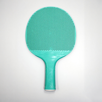 Raquette de tennis de table professionnelle en plastique pour l'extérieur, base à 3 couches, caoutchouc à picots longs, pointe légère durable, poignée lourde