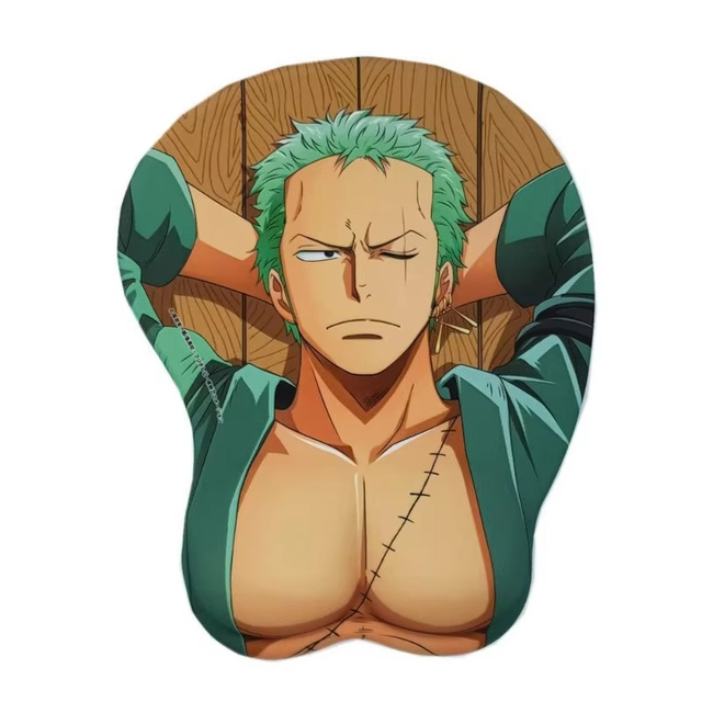 One Pieces Zoro Mouse 3D Silicone Wrist Rest Pad Anime Derivatives