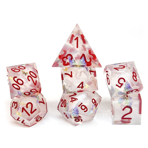 Atacado De Alta Qualidade Personalizado Resina Bonito Cor <span class=keywords><strong>Dice</strong></span> Flor Poliédrico Dnd Jogo <span class=keywords><strong>Dice</strong></span> Set - Product Image 5
