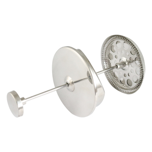 Cafetière RTS Luxury en acier inoxydable à presse française isolée au <span class=keywords><strong>design</strong></span> rond moderne avec filtre en métal maille pour le thé verre utilisation dans la cuisine - Product Image 4