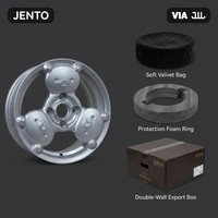 Jantes en alliage JENTO 15 pouces 6J 4x114.3 ET38 CB73.1 en forme d'ours mignon, couleur argent, pour Suzuki Swift, Honda Fit, Nissan Micra JWL VIA
