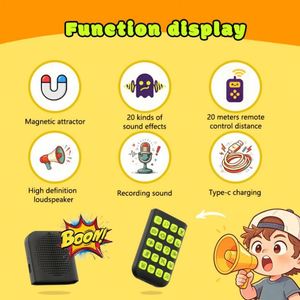 Máquina de Efectos de Sonido T19 con Control Remoto, Botón de Sonido Divertido Portátil, Grabador de Sonidos, Juguetes de Broma para Niños, Fiestas, Noches de Juegos - Product Image 2