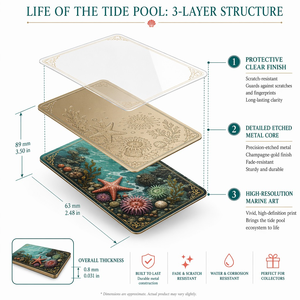 The Life of the Tide Pool Ensemble de cartes à collectionner en métal gravé de qualité supérieure pour les collectionneurs professionnels <span class=keywords><strong>et</strong></span> les amateurs de <span class=keywords><strong>nature</strong></span> - Product Image 5