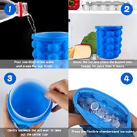 Seau à glace en silicone avec couvercle