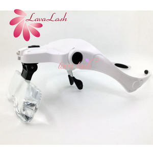 आवर्धक लेंस एलईडी रोशन समायोज्य 5 लेंस Loupe विभिन्न देखो पढ़ने के लिए लेंस हेडबैंड ताल ग्लास दीपक का नेतृत्व किया - Product Image 5