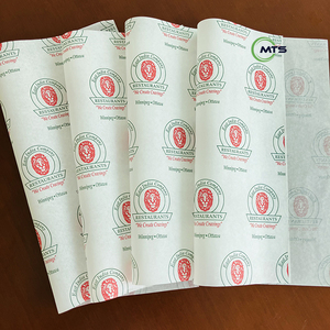 Logotipo personalizado Impresso Food Grade GreaseProof Papel Pergaminho Grease Proof Reutilizável Baking Sandwich Hamburger Pão Papel De Embrulho - Product Image 1