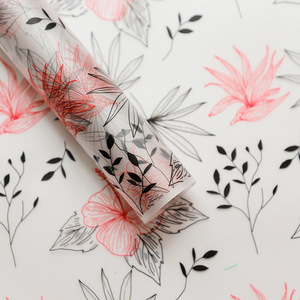 Papel Celofán Hua <span class=keywords><strong>Xino</strong></span> Sha - Papel de Envolver Flores OPP Impermeable, Moderno y Fresco, 57x57cm, Impreso con Tinta para Floristas y Ramos - Product Image 6