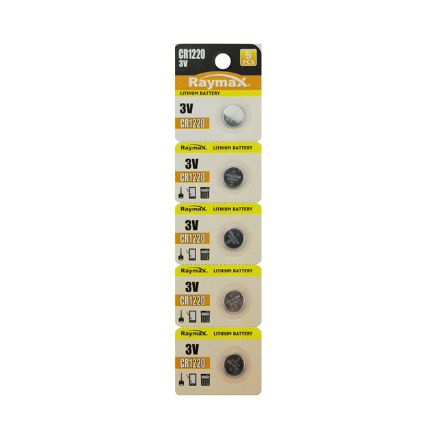 Raymax Mustang Factory Supply CR1220 3v Lithium Button  Cell Dry Batteries