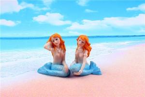 Directo de fábrica resina miniatura sirena arena Mesa herramientas 3D Feng Shui estilo acuario Decoración Accesorios para regalos de negocios - Product Image 4