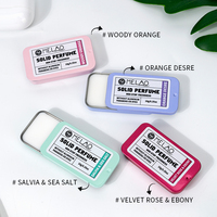 Set Hadiah Parfum Padat Vegan Ramah Lingkungan OEM Label Pribadi untuk Perjalanan, Balsem Parfum Lilin Portabel untuk Pria Wanita