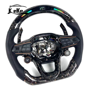Volante de Fibra de Carbono Forjado Personalizado con LED y Levas de Cambio para Seat Leon <span class=keywords><strong>Cupra</strong></span> MK3 MK4 <span class=keywords><strong>FR</strong></span>, Compatible con Costuras - Product Image 5