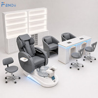 Équipement professionnel de spa pour ongles, fauteuil de pédicure électrique inclinable avec dossier et siège confortable