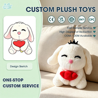Boneka Anjing Putih Romantis dengan Bunga, Mainan Hewan Boneka untuk Hari Valentine dan Lamaran Pernikahan, Ide Hadiah Romantis
