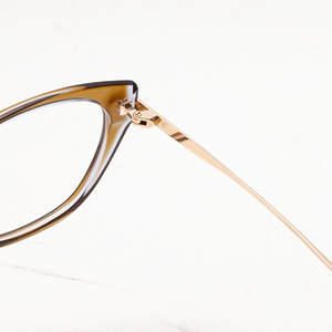 Gafas de vista Cat Eye con montura completa, color tortuga sólido, anti luz azul, para mujeres adultas, con corrección de visión. - Product Image 3