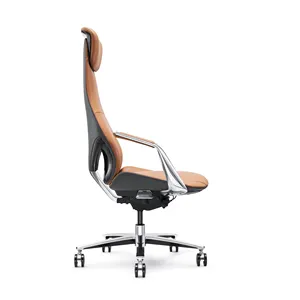 Ergonomic High Back Swivel Office Chair Comfortable Boss Leather PU Cover With Modern Lift Design Home Manager's Workstation