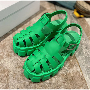 Sandales d'été 2026 pour femme, style créateur, à plateforme ajourée, avec bride arrière - Product Image 2