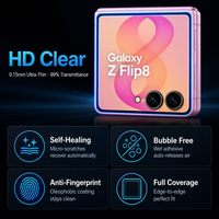 Protector de Pantalla Doble TPU Precortado para Samsung Z Flip7 Flip8, OEM, Personalizado de Fábrica, con Kit de Instalación