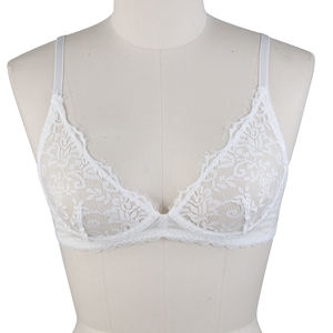 Reggiseno in pizzo Set perizoma bianco e nero reggiseno trasparente Lingerie Set su misura <span class=keywords><strong>Bralette</strong></span> - Product Image 5