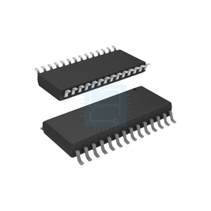 Circuit intégré d'interface ISD17210SYIR, enregistrement/lecture vocale, 420 secondes, 28SOlC, 28 SOlC (0,295 pouces, 7,50 mm de largeur), fabricant, circuit intégré de canal - Product Image 1