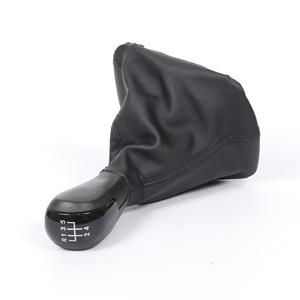Car Gear <b>Shift</b> <b>Knob</b> Leather 5-Speed 6-Speed Manual Transmission For Skoda Octavia Black - Product Image 3