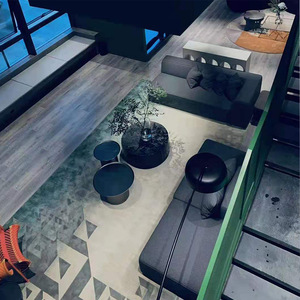 Alfombra de lana hecha a medida, rectangular, con diseño de rejilla, verde y azul, para limpieza localizada, decoración del hogar, alfombra para sala de estar - Product Image 3