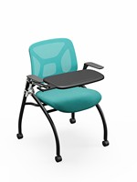 Chaise de conférence ergonomique pliable avec tablette d'écriture, design moderne, en PP, mobile et peu encombrante pour chambre à coucher