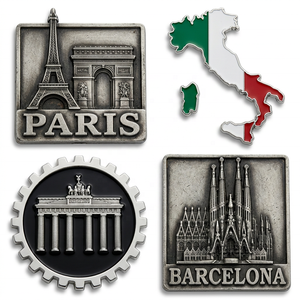 Aimant de réfrigérateur personnalisé Barcelone Sagrada Familia, souvenir en métal plaqué personnalisable, cadeau touristique sur mesure - Product Image 1