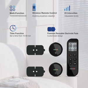 Unidad de masajeador de cintura TENS EMS inalámbrica de fisioterapia profesional con control remoto para aliviar el dolor y el entrenamiento muscular - Product Image 4