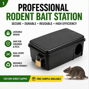 กล่องดักหนูและแมลงสาบขนาดใหญ่แบบแข็งแรง พร้อมกุญแจล็อค สำหรับควบคุมหนูและสัตว์ฟันแทะ ทำจากพลาสติก - Product Image 2