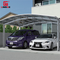 Abri de voiture en alliage d'aluminium Pare-soleil d'extérieur Toit en polycarbonate étanche Parking pour voiture