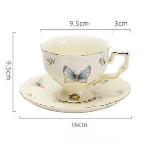 Service à thé vintage en céramique dorée à la main - Collection Thé Anglais de l'Après-midi avec couvercle ajouré créatif - Product Image 6