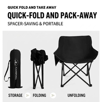 Chaise pliante de camping d'extérieur, chaise lune portable pour la plage et la pêche, avec dossier en arc, mobilier d'extérieur