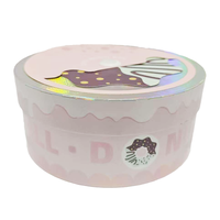 Boîte cadeau circulaire de luxe personnalisée brillante au laser et portable pour l'emballage rond des enfants pour les cadeaux de la Saint-Valentin