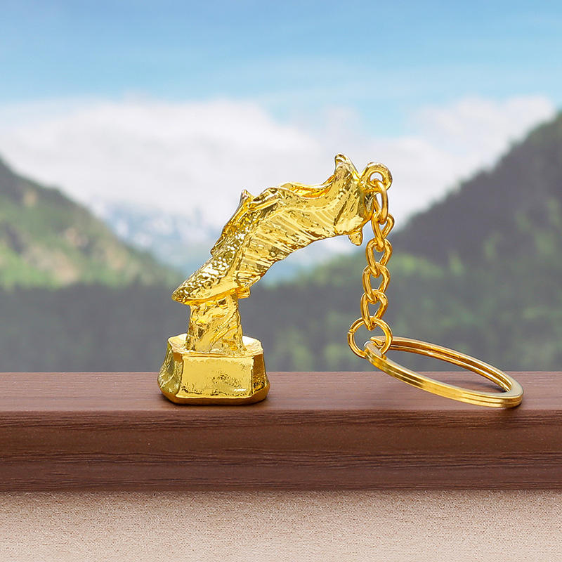 Porte-clés doré - Botte d'or