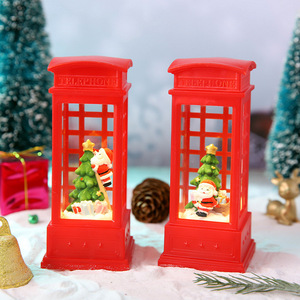 Venta al por mayor <span class=keywords><strong>de</strong></span> cabinas telefónicas creativas <span class=keywords><strong>de</strong></span> Papá Noel con luces pequeñas iluminadas, regalos <span class=keywords><strong>de</strong></span> Navidad, adornos <span class=keywords><strong>de</strong></span> dibujos animados para mesa. - Product Image 3