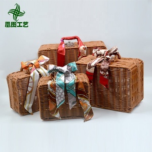 Cestas <span class=keywords><strong>de</strong></span> <span class=keywords><strong>Mimbre</strong></span> Tejidas a Mano, Ecológicas y Vintage, para Picnic, Almacenamiento <span class=keywords><strong>de</strong></span> Frutas, con Asa, Regalos para Niños, Compras para Mujeres - Product Image 3