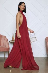 Combinaison ample sans dos en mousseline de soie décontractée pour femmes, nouvelle collection transfrontalière populaire d'OuYaan - Product Image 3