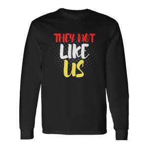 Camiseta de manga larga con estampado gráfico de They Not Like Us, color negro, unisex, talla para adultos - Product Image 1