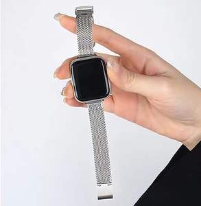Correa de reloj de acero inoxidable Ultra Luxury de 22MM para <span class=keywords><strong>Apple</strong></span> <span class=keywords><strong>Watch</strong></span>, reemplazo de banda transpirable para IWatch Series 1-10 - Product Image 6