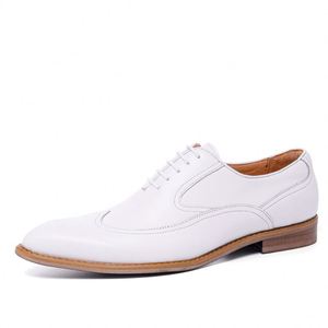 Zapatos de Negocios para Hombre, Punta Puntiaguda, Impermeables, de Cuero Genuino, de Piel de Vaca, con Cordones Oxford, para Oficina y Bodas - Product Image 2