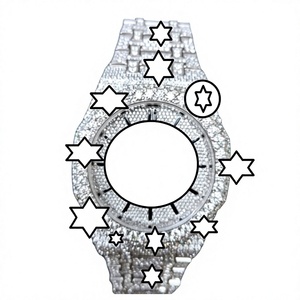 Montre de luxe en acier inoxydable, cadran rond analogique à quartz, saphir, lumineux, fermoir pliant, design tendance - Product Image 1