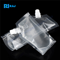 16 Oz 500Ml Food Grade Clear Drink Vloeibare Uitloop Zakje Vruchtensap Verpakking Tuit Zakje-Plastic-Voor-Sap