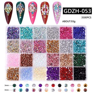 24 Grilles de Breloques Mixtes pour Ongles, 3500 Pièces, Perles en Résine à Dos Plat, Strass Néon Multicolores pour Décoration d'Ongles - Product Image 6