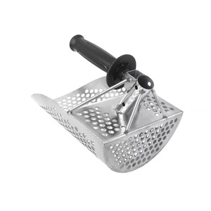 Wansheng Pelle à sable en acier inoxydable 11 1/2 pouces avec manche antidérapant, outil pour la prospection d'or, la recherche de trésors et la prospection de la plage en extérieur - Product Image 5