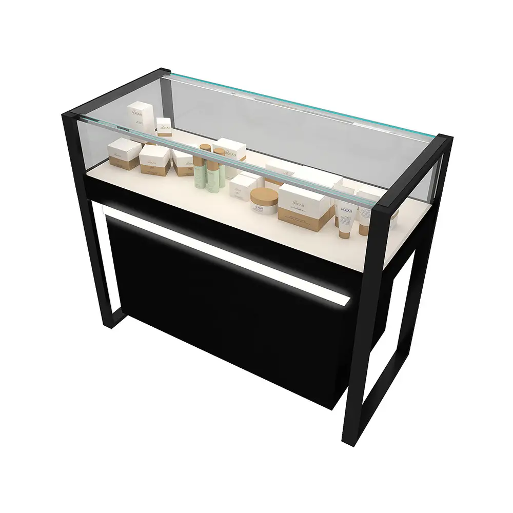 Nieuwe Design Make-Up Winkel Display Glazen Kast Cosmetische Product Display Stand Beauty Lipgloss Display Rack Custom