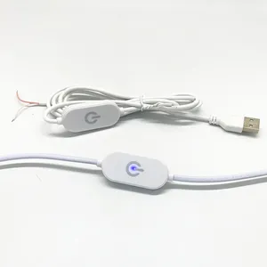USB toque online sensoriamento interruptor gradiente ajuste brilho com função de memória dimmer USB luz toque escurecimento interruptor