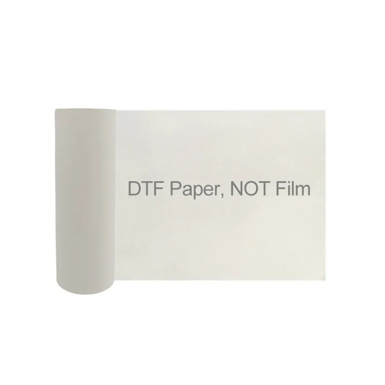 Yeni ürün ısı transferi 30cm * 100m 60cm * 100m DTF tekstil Pigment mürekkebi ve toz baskı için DTP DTF kağıt rulo