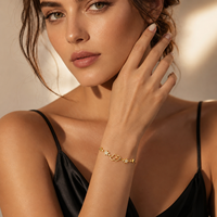 Bracelet de mariée élégant en or rose avec cœur infini en moissanite, certificat DVVS GRA, vente en gros d'usine, bracelets pour femmes